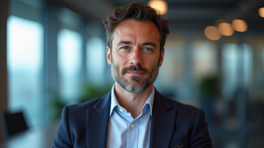 CEO of Innovatech Solutions in an interview setting